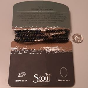 Scout convertible bracelet/necklace in Azurite